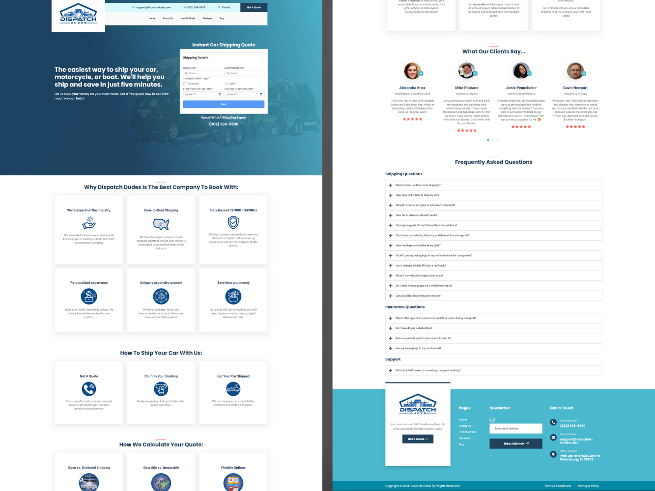 Dispatch landing page — screenshot 2