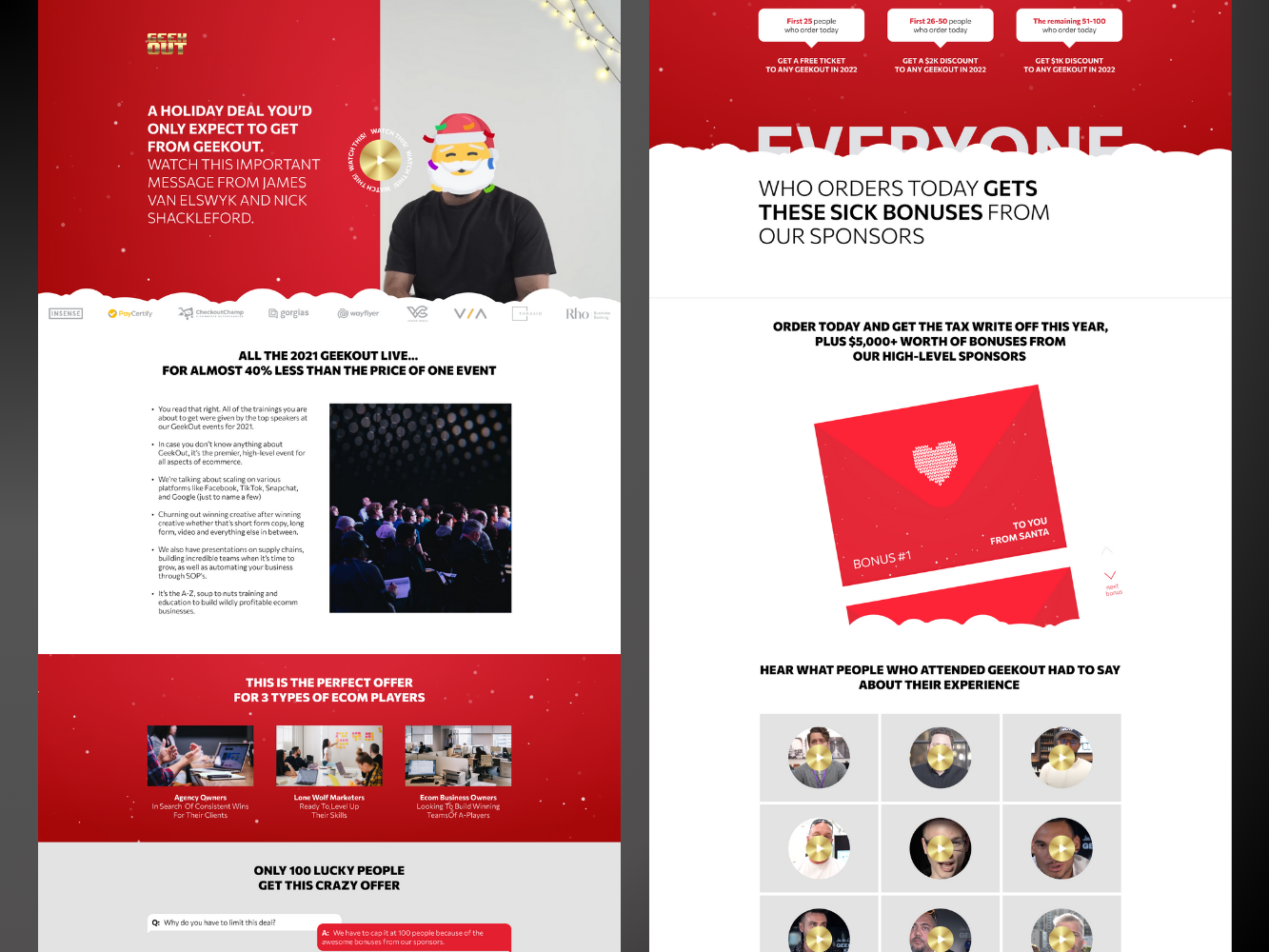 Christmas — E-commerce Conference Landing — screenshot 2