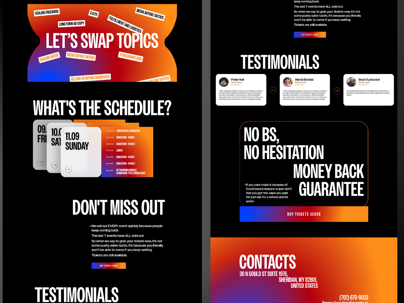 Miami — E-commerce Conference Landing — screenshot 2