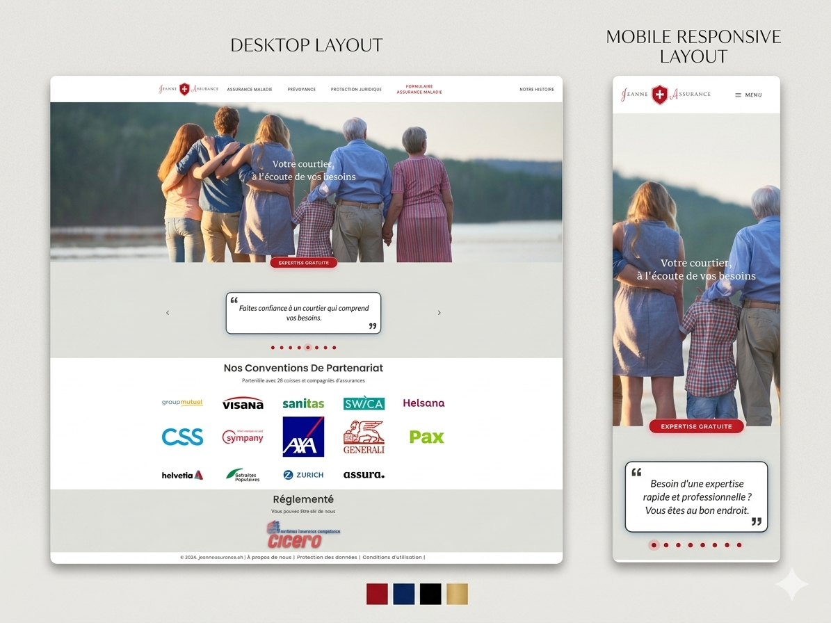 Insurance company landing page — screenshot 1