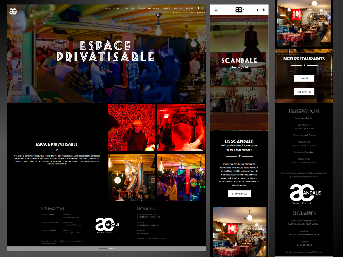 Restaurant site — screenshot 2